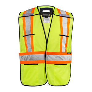 Terra Hi-Vis 5 Point Tear Away Vest with Black Binding - Yellow 116583YL