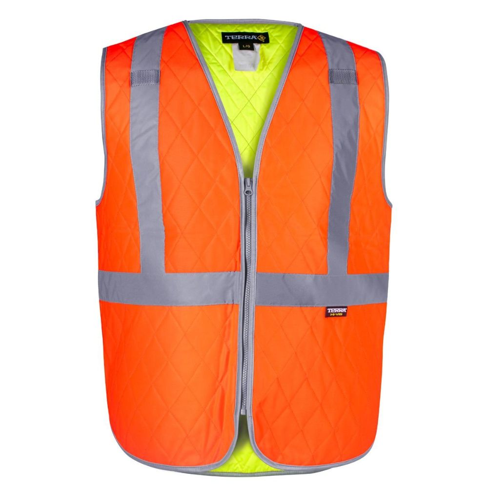Terra Hi-Vis Cooling Vest with Zipper 116621 - Orange