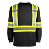 Terra Hi-Vis Long Sleeve Work Shirt  116525BK - Black