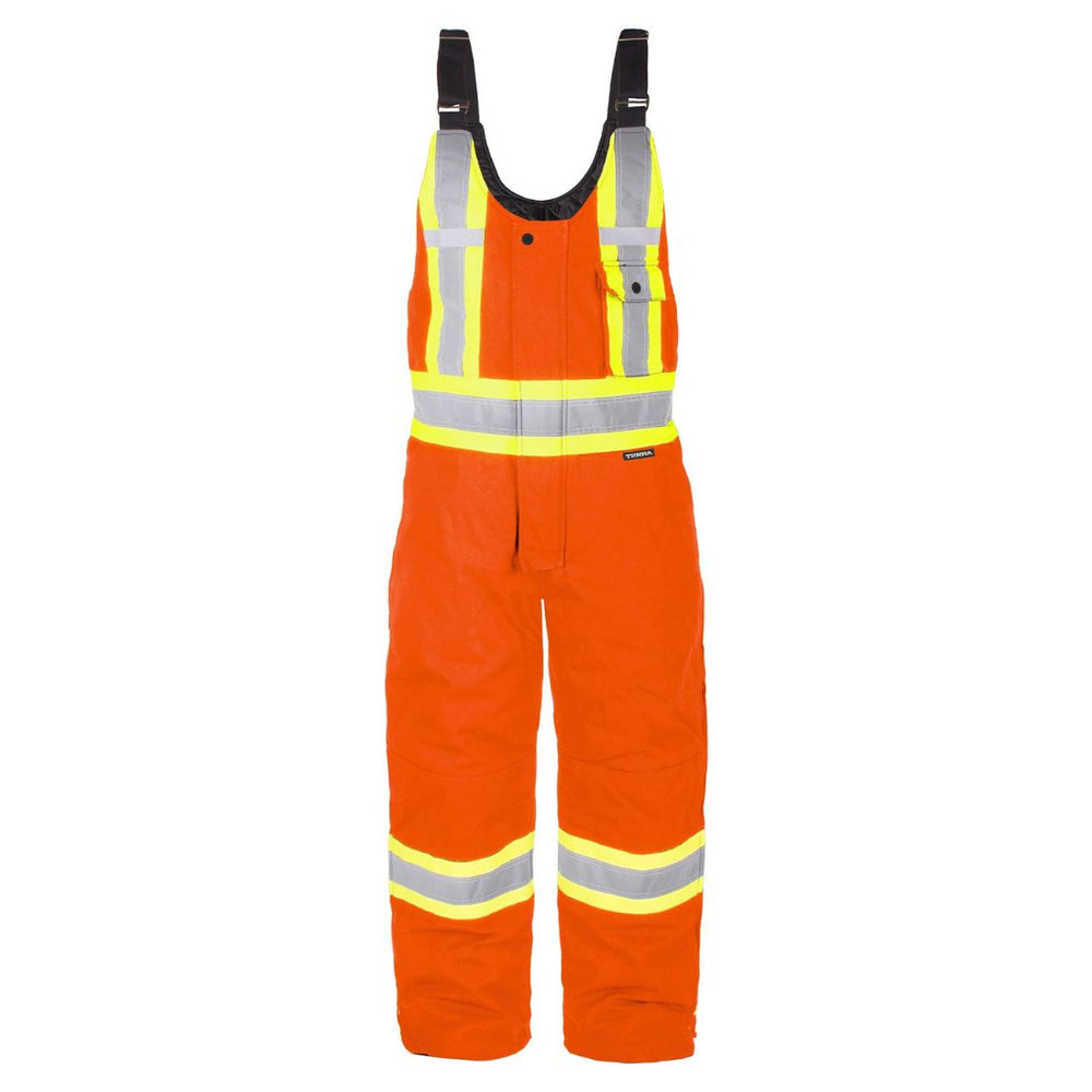 Terra Hi-Vis Men's Insulated Canvas Bib Work Overall 116569 - Orange