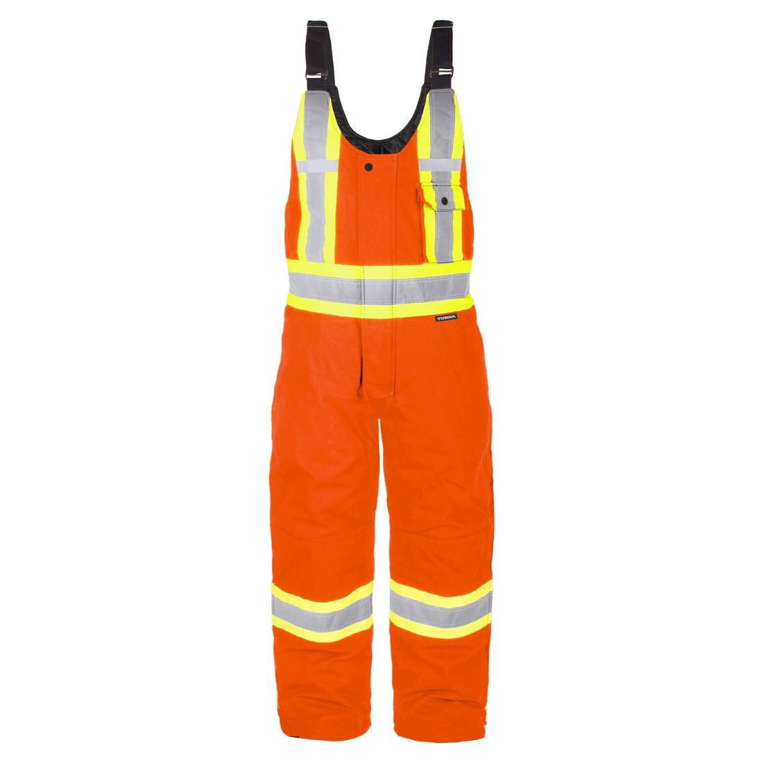 Terra Hi-Vis Men's Insulated Canvas Bib Work Overall 116569 - Orange