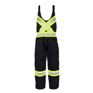 Terra Hi-Vis Men's Insulated Canvas Bib Work Overall 116569 Black