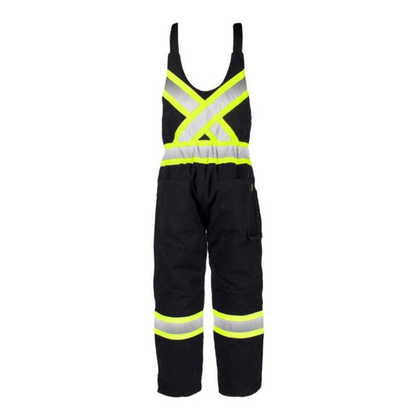 Terra Hi-Vis Men's Insulated Canvas Bib Work Overall 116569 Black