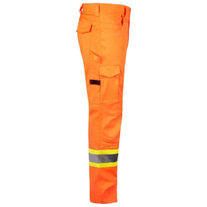 Terra Men's Hi-Vis Cargo Pants with Knee Pad Pockets 116618 - Orange