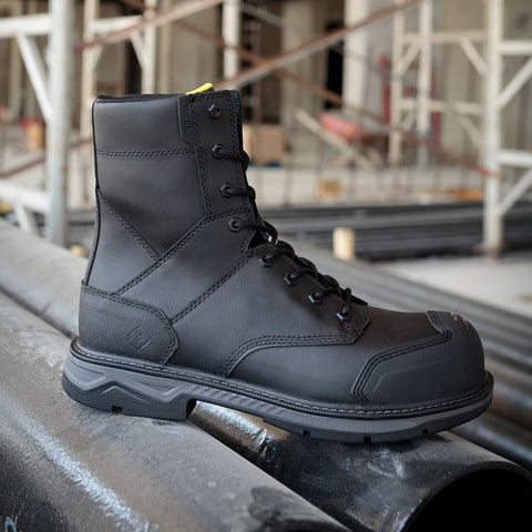 Men's Black Work Boots - CSA Oshawa+ 8 WP Side Zip