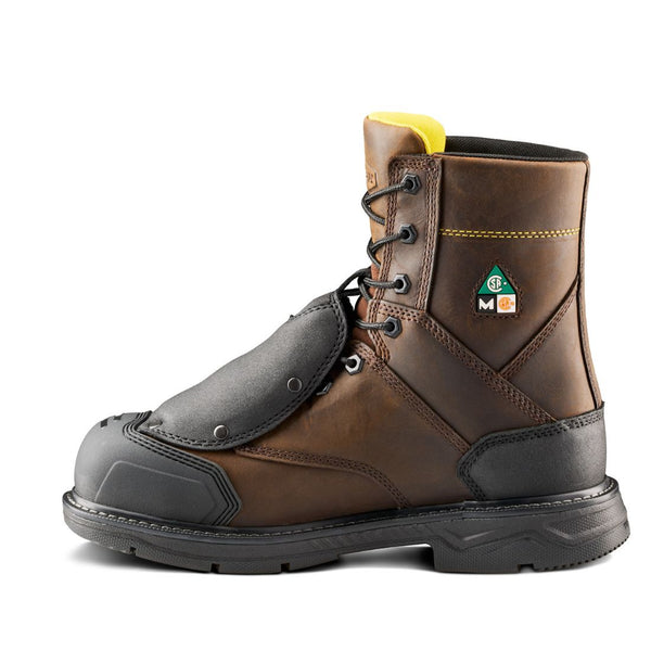 Terra Patton Unisex 8" Aluminum Toe External MET Guard Safety CSA Boot 1314DB - Dark Brown