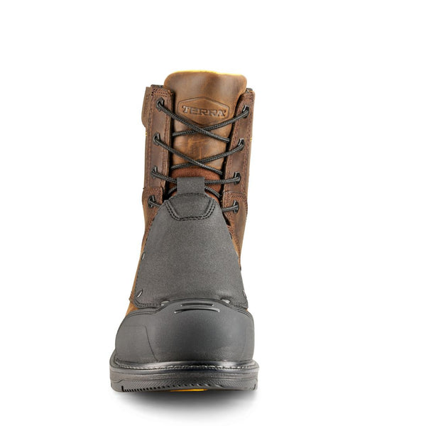 Terra Patton Unisex 8" Aluminum Toe External MET Guard Safety CSA Boot 1314DB - Dark Brown