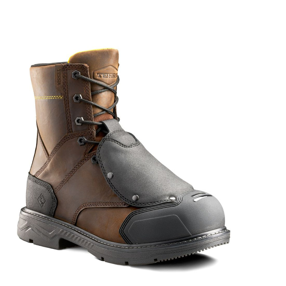 Terra Patton Unisex 8" Aluminum Toe External MET Guard Safety CSA Boot 1314DB - Dark Brown