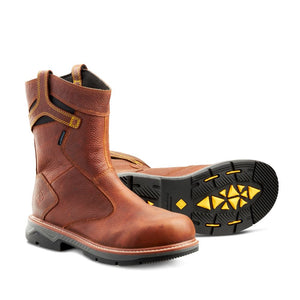 Terra Patton Waterproof Unisex 8" Alloy Toe CSA Pull-on Work Boot TR0A4TCBBRN