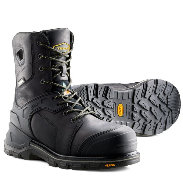 Terra Sentinel Men's 8" Composite Toe Waterproof Work Boot 1169BK - Black