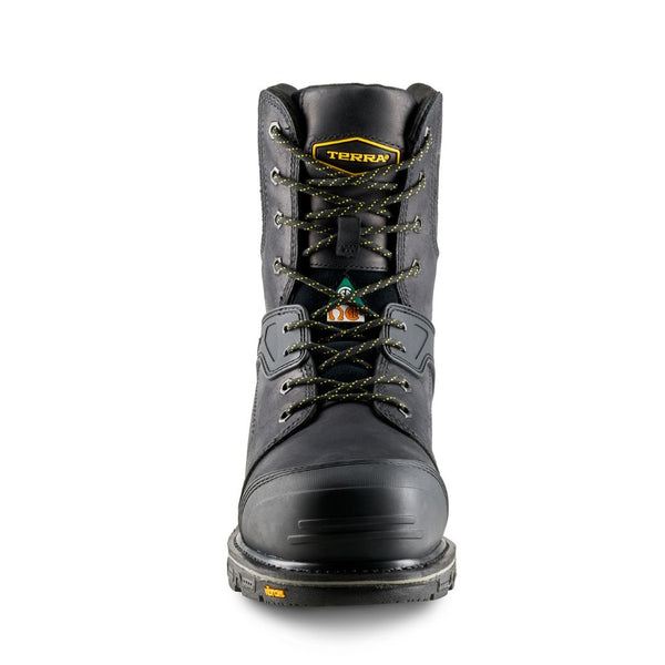 Terra Sentinel Men's 8" Composite Toe Waterproof Work Boot 1169BK - Black