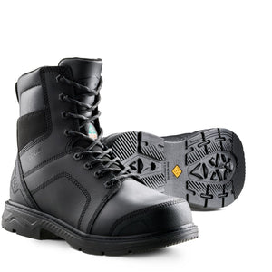 Terra Sheridan 1198BK Unisex 8" Steel Toe Work Safety CSA Boot - Black