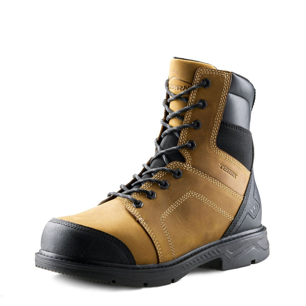 Terra Sheridan 1198BN Unisex 8" Steel Toe Work Safety CSA Boot - Brown