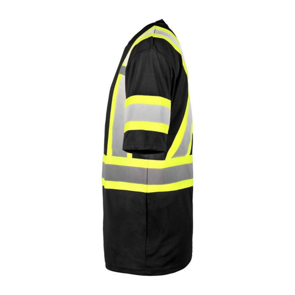 Terra Hi-Vis Short Sleeve Work T-Shirt 116524BK - Black