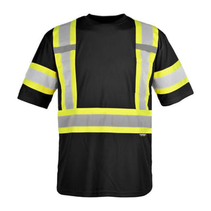 Terra Hi-Vis Short Sleeve Work T-Shirt 116524BK - Black