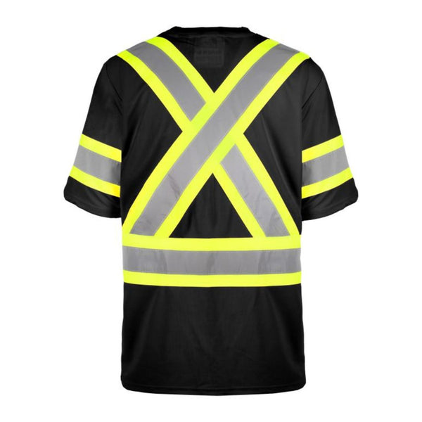 Terra Hi-Vis Short Sleeve Work T-Shirt 116524BK - Black