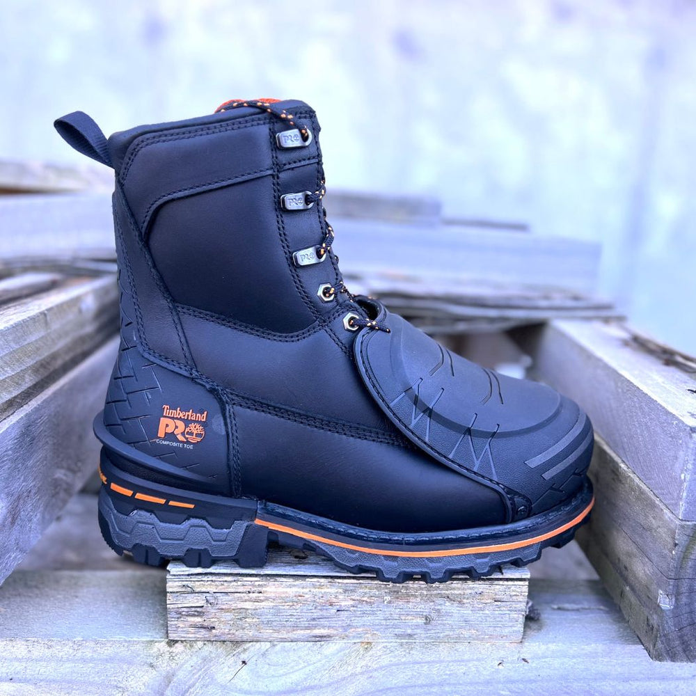 Timberland PRO Boondock Men's 8" Waterproof Composite Toe Safety Boot with External MET Guard - TB0A66G7EDW Black