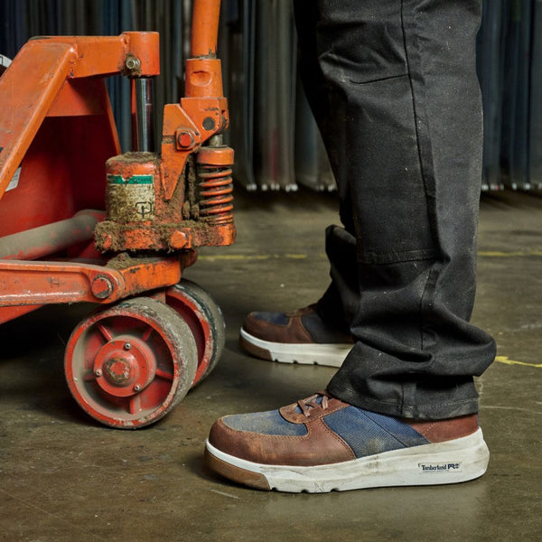 Timberland PRO Bridgeport TB0A417GEDU Men's Athletic Composite Toe Work Shoe - Brown/Navy