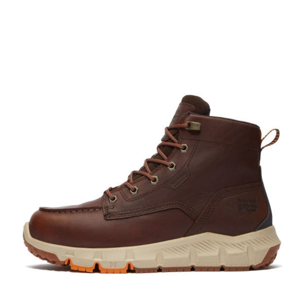 Timberland PRO Tempe Moc Toe Men's Waterproof 6" Alloy Toe Work Boot TB0A42EGEM6 - Brown