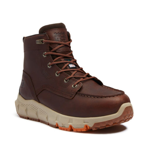 Timberland PRO Tempe Moc Toe Men's Waterproof 6" Alloy Toe Work Boot TB0A42EGEM6 - Brown