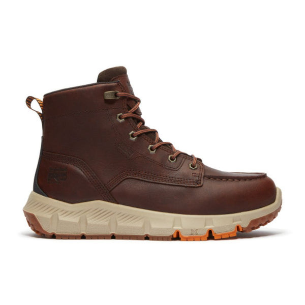 Timberland PRO Tempe Moc Toe Men's Waterproof 6" Alloy Toe Work Boot TB0A42EGEM6 - Brown
