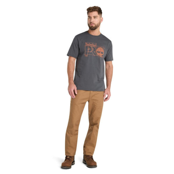 Timberland PRO® Men's Short-Sleeve Innovation Pro Blueprint Work T-Shirt - Asphalt