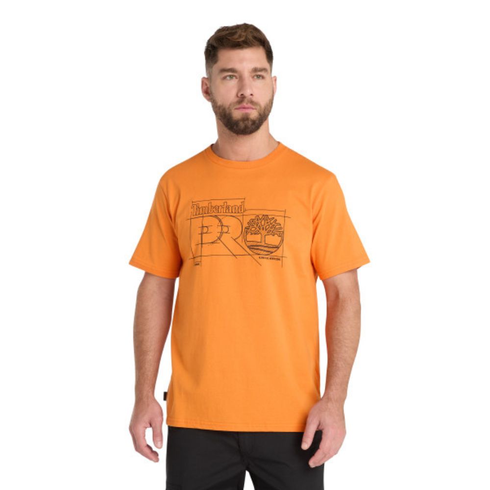 Timberland PRO® Men's Short-Sleeve Innovation Pro Blueprint Work T-Shirt - Orange