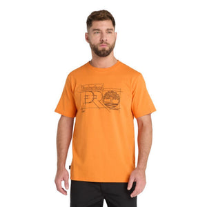 Timberland PRO® Men's Short-Sleeve Innovation Pro Blueprint Work T-Shirt - Orange