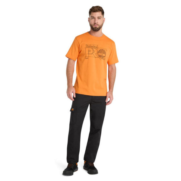 Timberland PRO® Men's Short-Sleeve Innovation Pro Blueprint Work T-Shirt - Orange