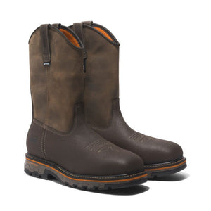 Timberland PRO® True Grit Men's Pull-On Waterproof Composite Toe Safety Boot TB0A5U6Y214 - Brown