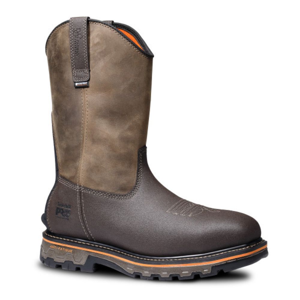 Timberland PRO® True Grit Men's Pull-On Waterproof Composite Toe Safety Boot TB0A5U6Y214 - Brown