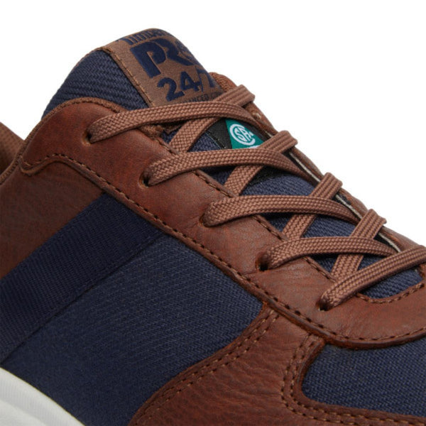 Timberland PRO Bridgeport TB0A417GEDU Men's Athletic Composite Toe Work Shoe - Brown/Navy