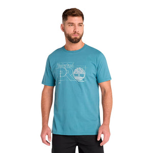 Timberland PRO® Men's Short-Sleeve Innovation Pro Blueprint Work T-Shirt - Bluestone