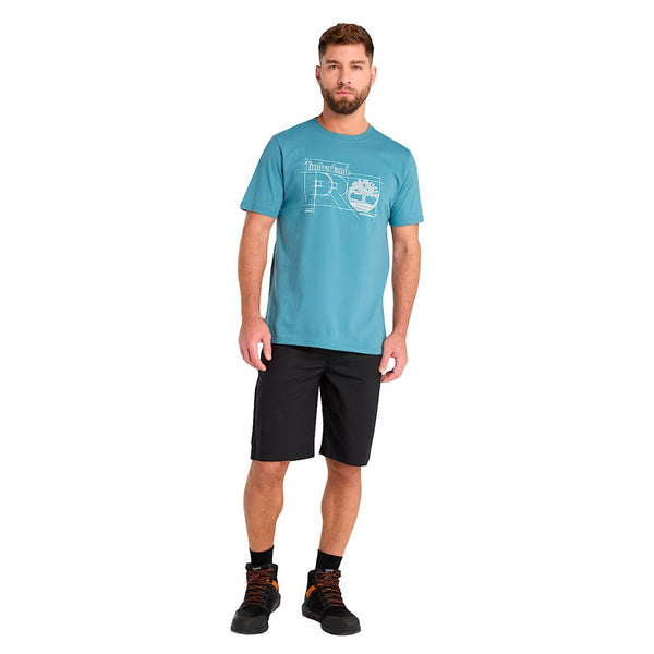 Timberland PRO® Men's Short-Sleeve Innovation Pro Blueprint Work T-Shirt - Bluestone