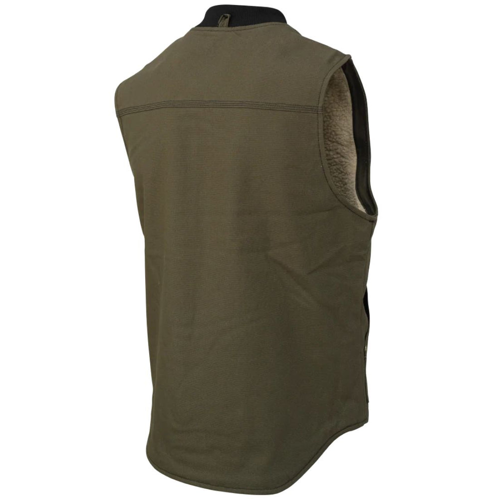 Tough Duck Men's Sherpa Lined Duck Vest WV06 - Olive