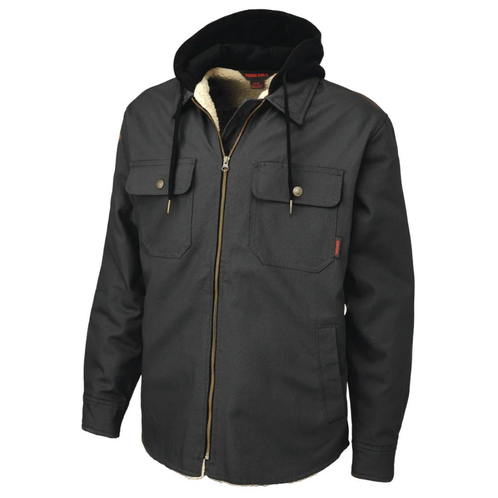 Tough Duck Men's Sherpa Lined Work Shirt Jacket WS03 - Black