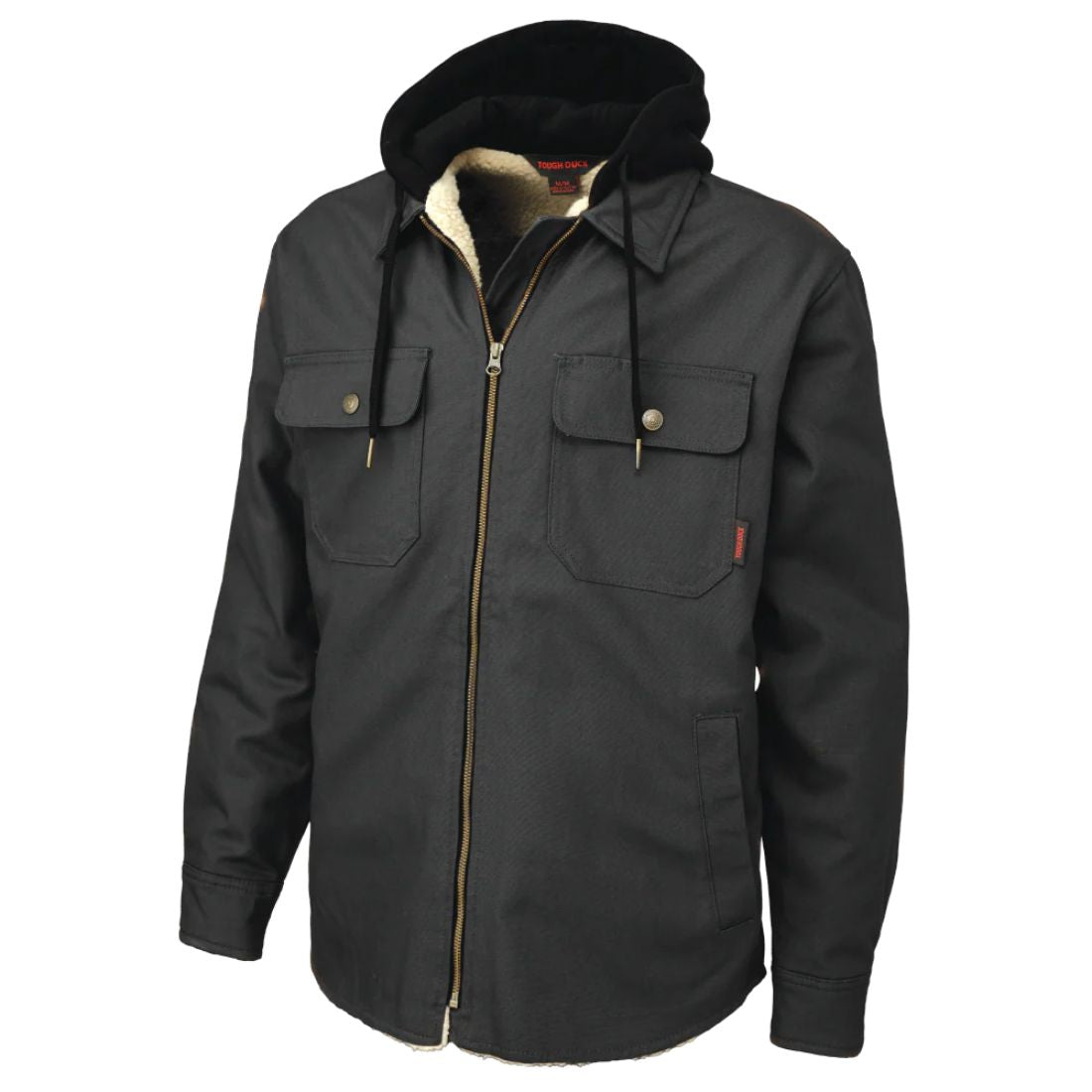 Tough Duck Men's Sherpa Lined Work Shirt Jacket WS03 - Black