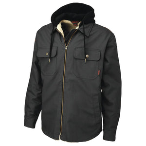 Tough Duck Men's Sherpa Lined Work Shirt Jacket WS03 - Black