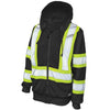 Tough Duck Women's Fleece High Visibility Safety Hoodie SJ42 - Black