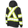 Tough Duck Women's Fleece High Visibility Safety Hoodie SJ42 - Black