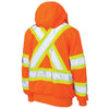 Tough Duck Women's Fleece High Visibility Safety Hoodie SJ42 - Orange