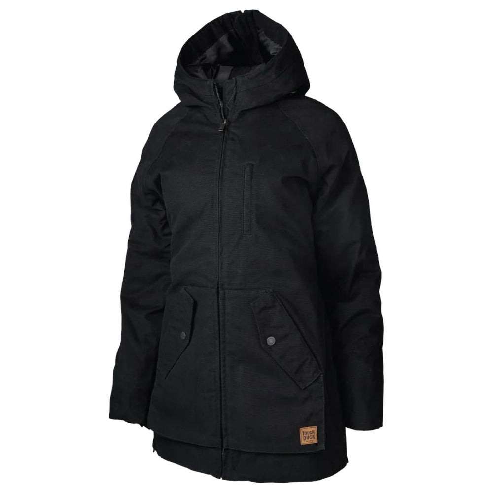 Tough Duck Women's Lined Duck Work Parka with Convertible Hood WJ48 - Black