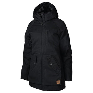 Tough Duck Women's Lined Duck Work Parka with Convertible Hood WJ48 - Black