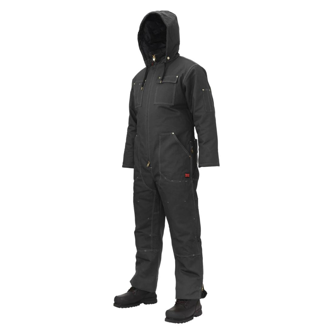 Tough Duck Men's Heavyweight Insulated Hooded Duck Work Coverall WC01 - Black