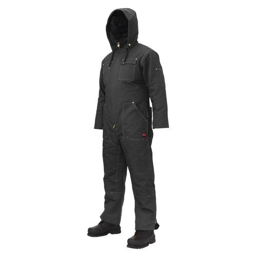 Tough Duck Men's Heavyweight Insulated Hooded Duck Work Coverall WC01 - Black