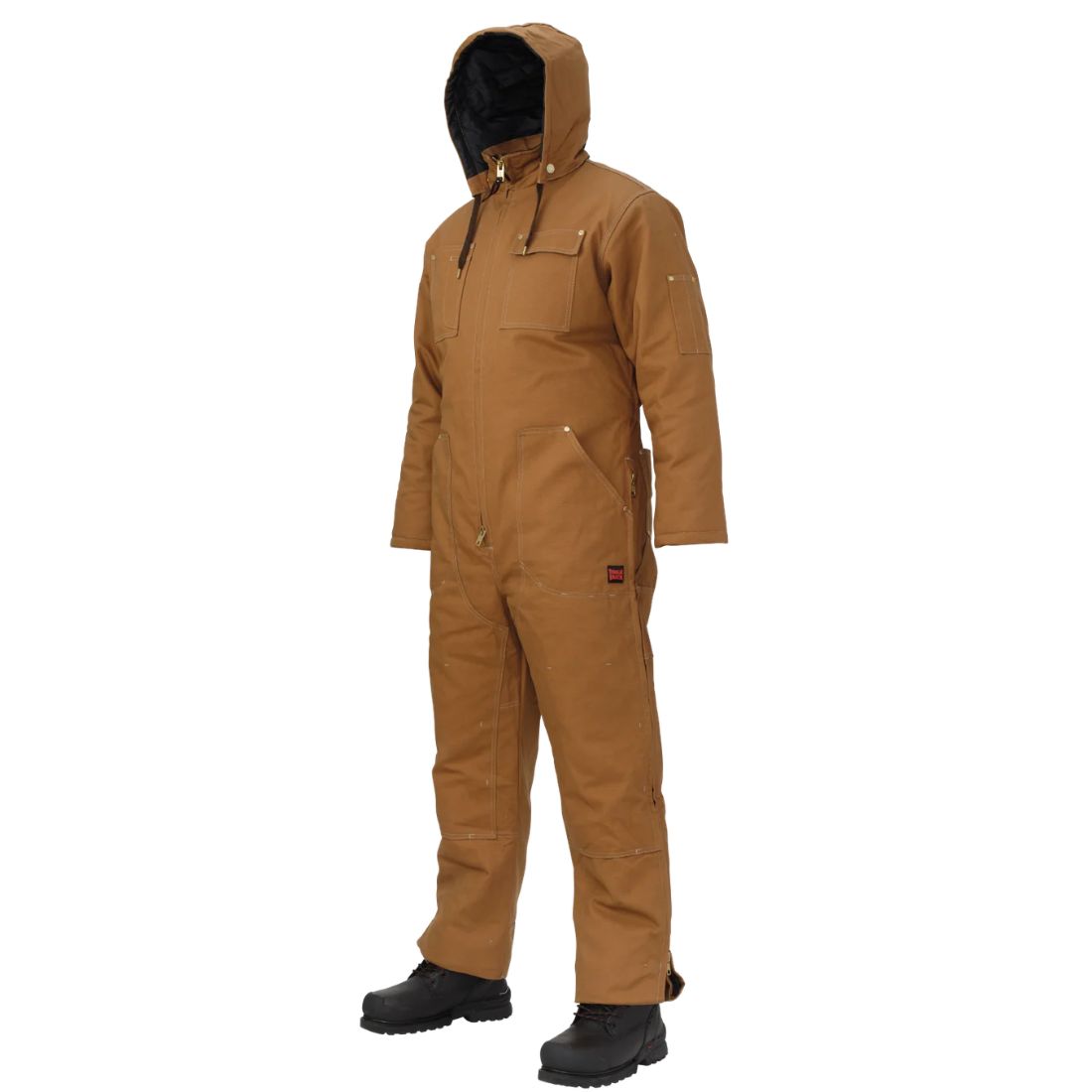 Tough Duck Men's Heavyweight Insulated Hooded Duck Work Coverall WC01 - Brown