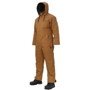 Tough Duck Men's Heavyweight Insulated Hooded Duck Work Coverall WC01 - Brown