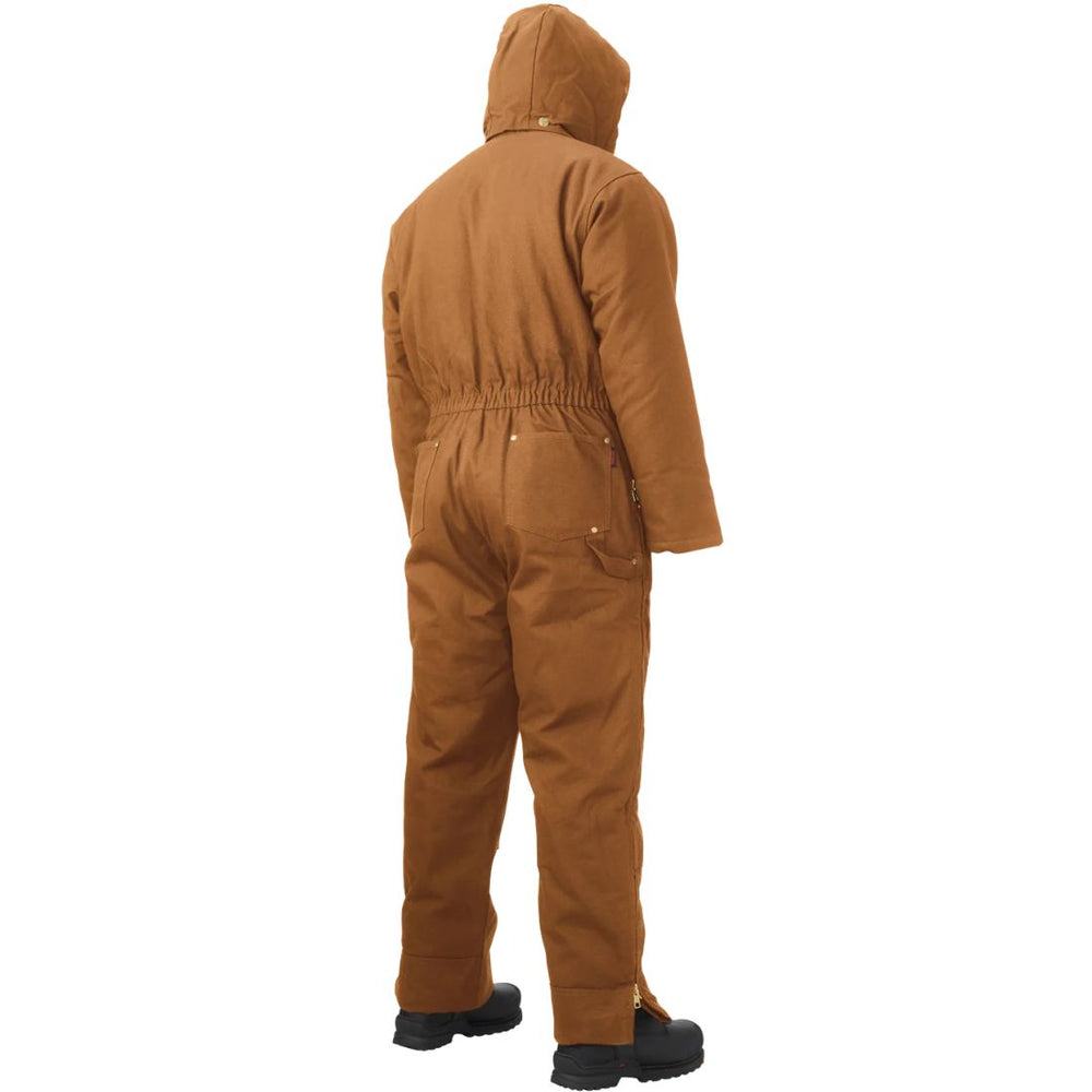 Tough Duck Men's Heavyweight Insulated Hooded Duck Work Coverall WC01 - Brown