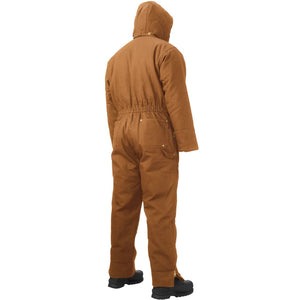 Tough Duck Men's Heavyweight Insulated Hooded Duck Work Coverall WC01 - Brown