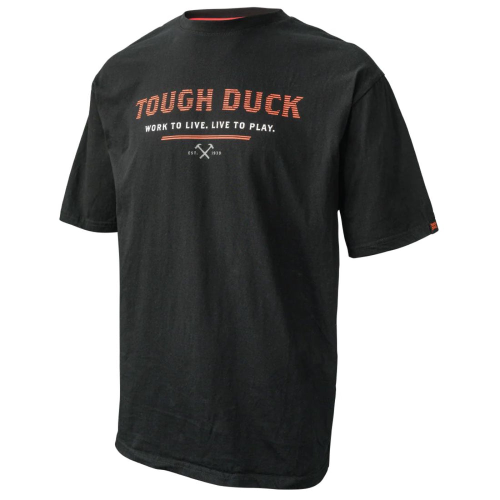 Tough Duck Men's Logo Short Sleeve T-Shirt WT08 - Black